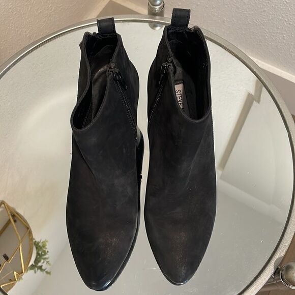 Steve Madden Jaydun Booties Black Nubuck suede Size 7 - Picture 10 of 11